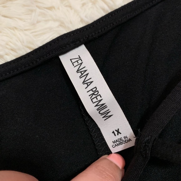 🆕 Zenana Plus Size Tunic Top Black Tee Web 1X 2X - Picture 7 of 8